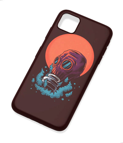 An angled view of a soft silicone case featuring a colorful design.
