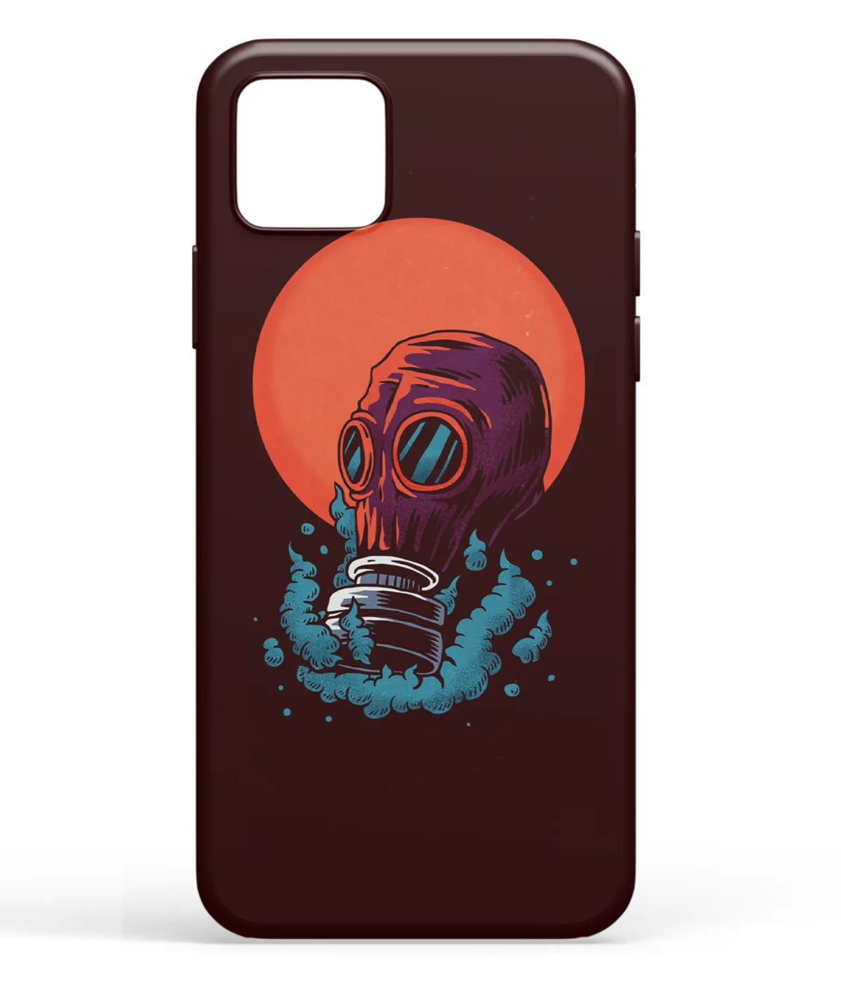 A front-on view of soft silicone phone case with a colorful design.