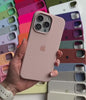 A video showing a 360-degree view and a close-up of the iPhone sand pink liquid silicone case