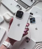 A video showing a 360-degree view and a close-up of the iPhone white liquid silicone case.