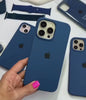 A video showing a 360-degree view and a close-up of the iPhone Cobalt Blue liquid silicone case