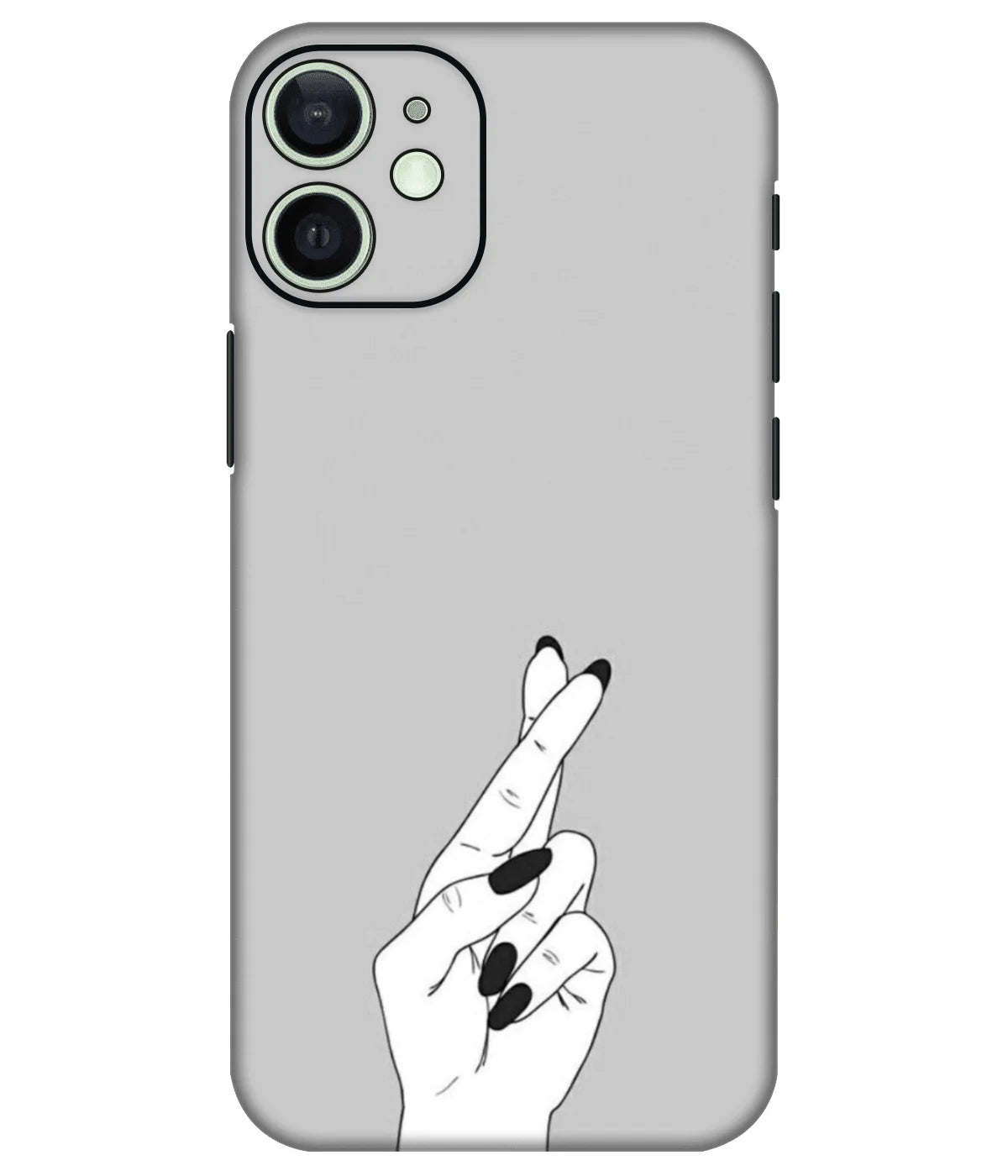 Image of a phone case featuring a mobile skin with a graphic design.