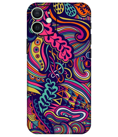 Image of a phone case featuring a mobile skin with a graphic design.