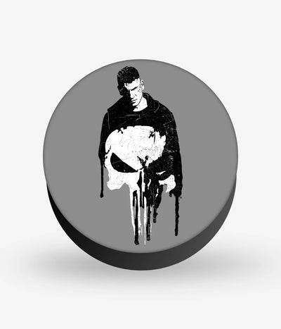 Mobile phone grip with a colorful design on a white background