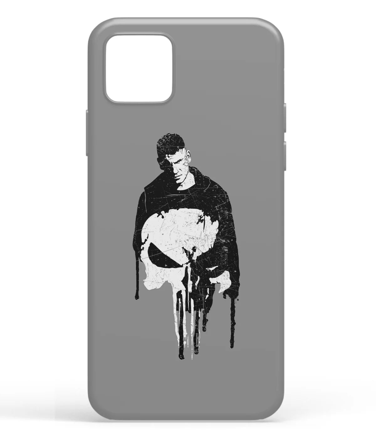 A front-on view of soft silicone phone case with a colorful design.