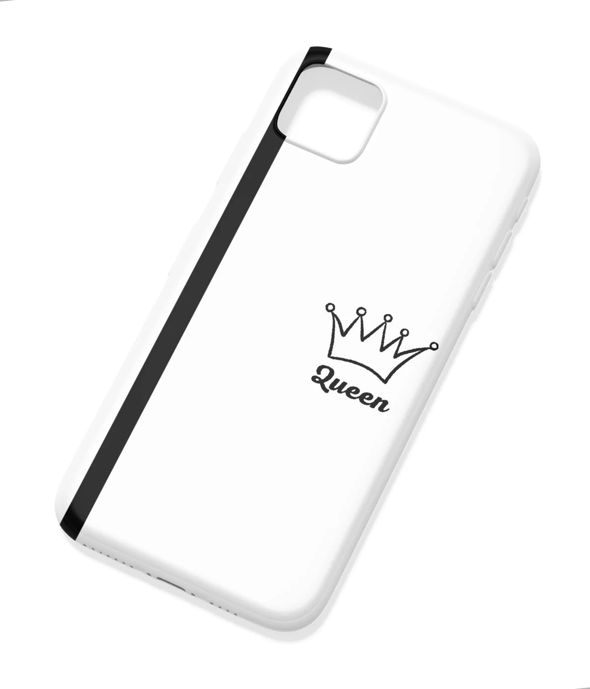 An angled view of a soft silicone case featuring a colorful design.