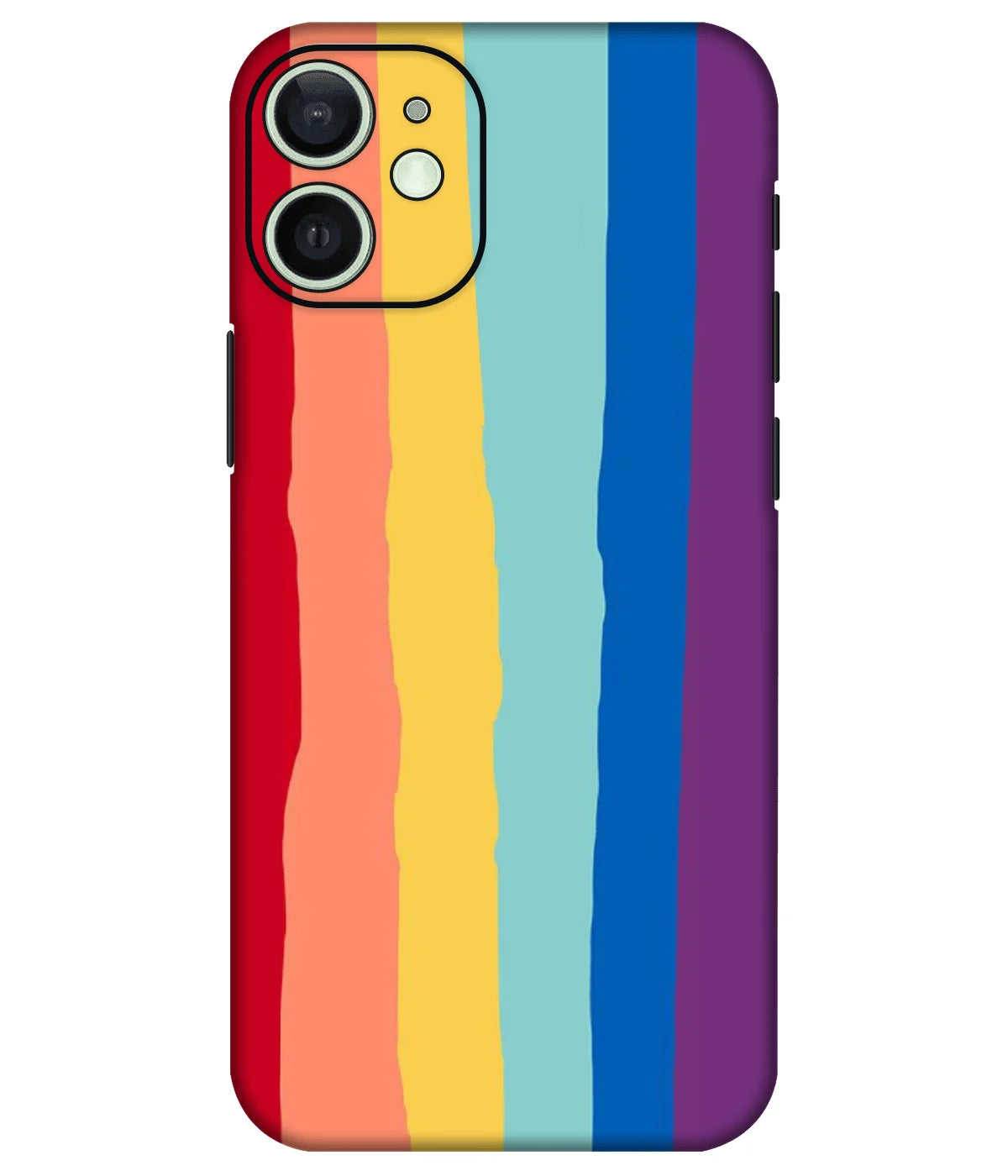 Image of a phone case featuring a mobile skin with a graphic design.