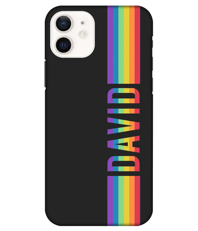 A product shot of a slim hard case with a customizable name.