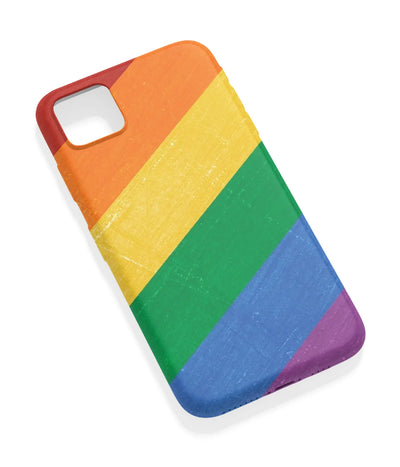 An angled view of a soft silicone case featuring a vibrant design.
