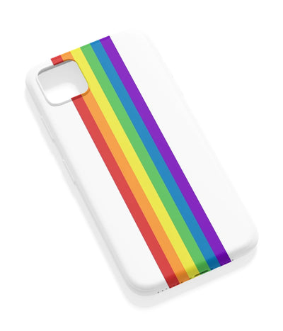An angled view of a soft silicone case featuring a vibrant design.