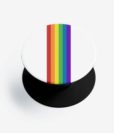 A top-down view of a phone grip holder on a clean white background