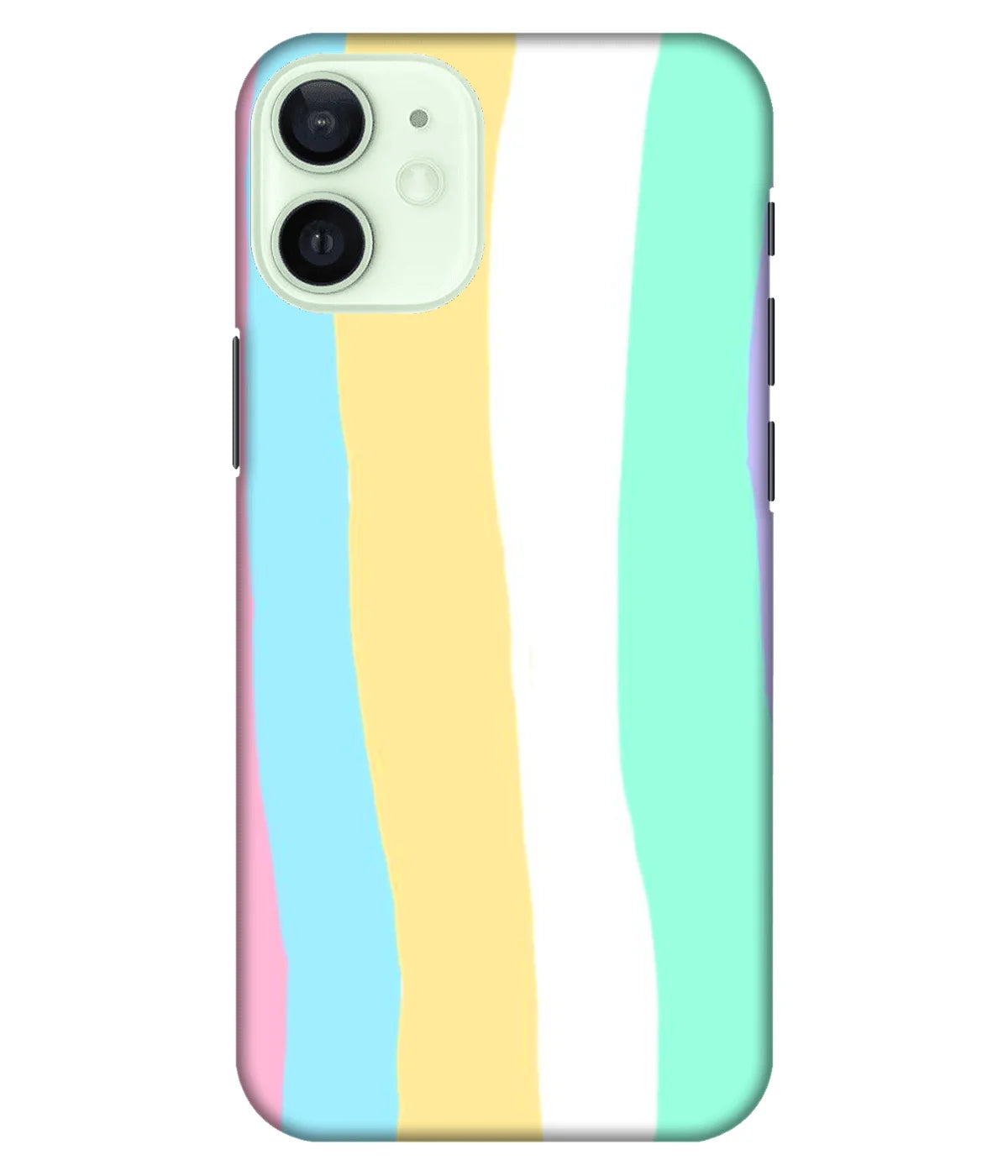 A product shot of a slim hard case with a colorful design.
