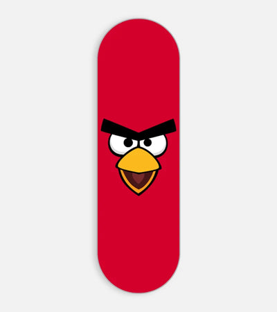 Mobile phone grip slider with a colorful design on a white background