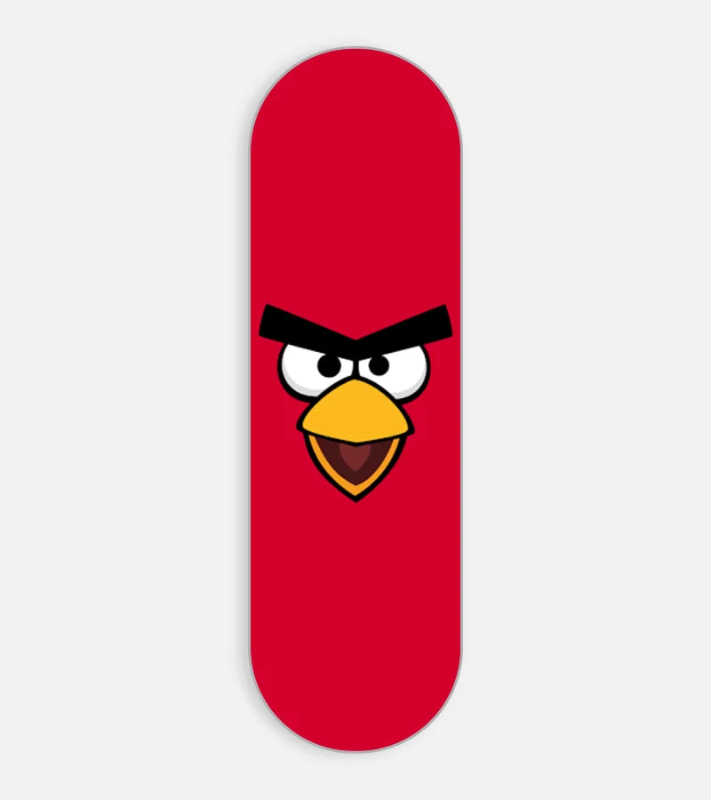 Mobile phone grip slider with a colorful design on a white background