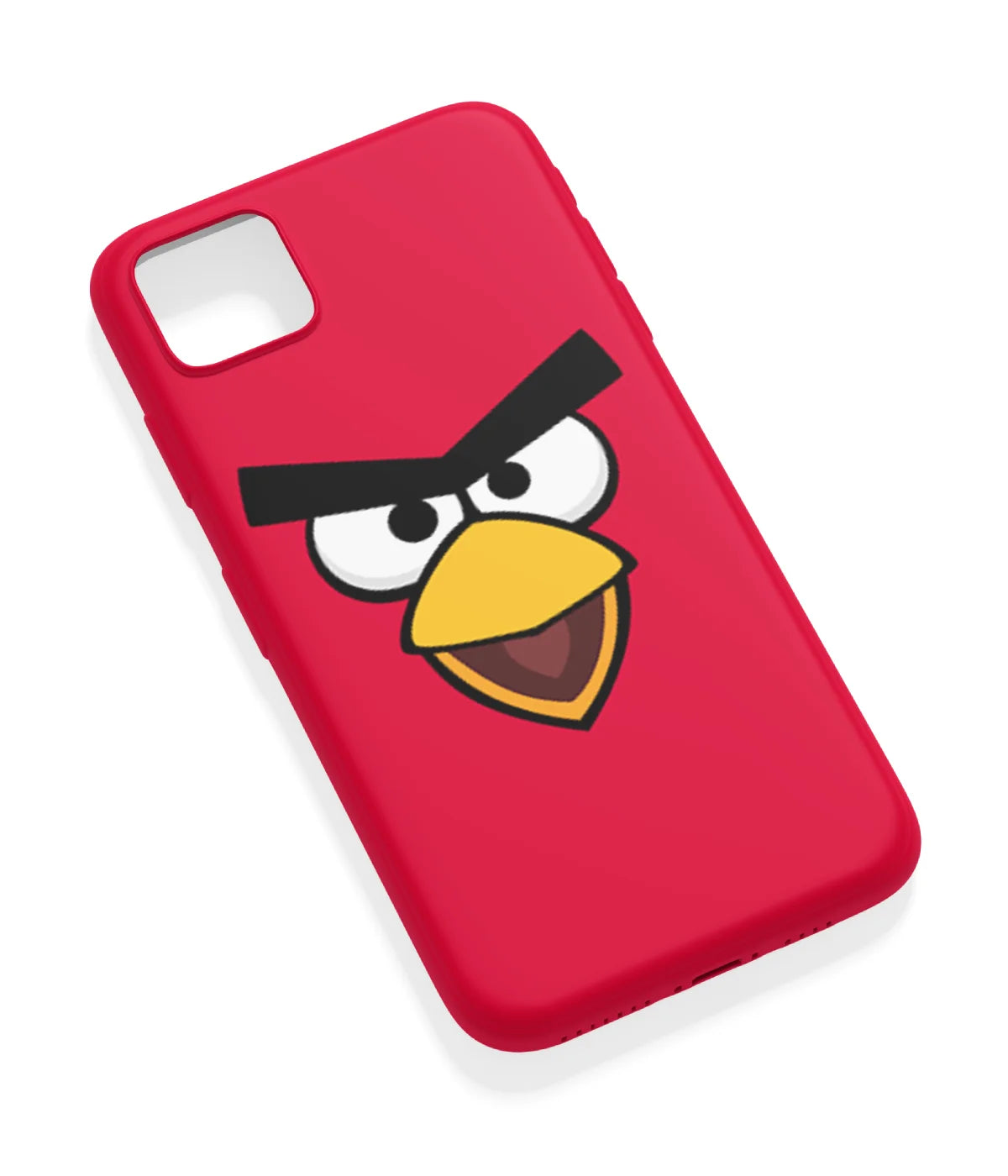 An angled view of a soft silicone case featuring a vibrant design.