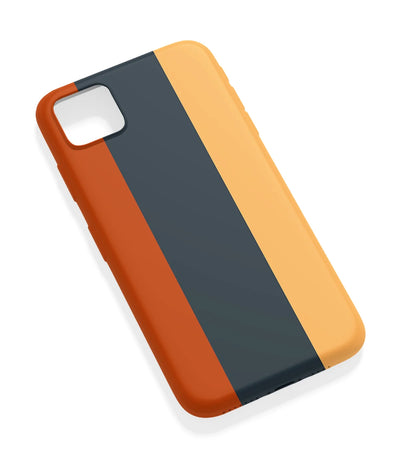 An angled view of a soft silicone case featuring a vibrant design.