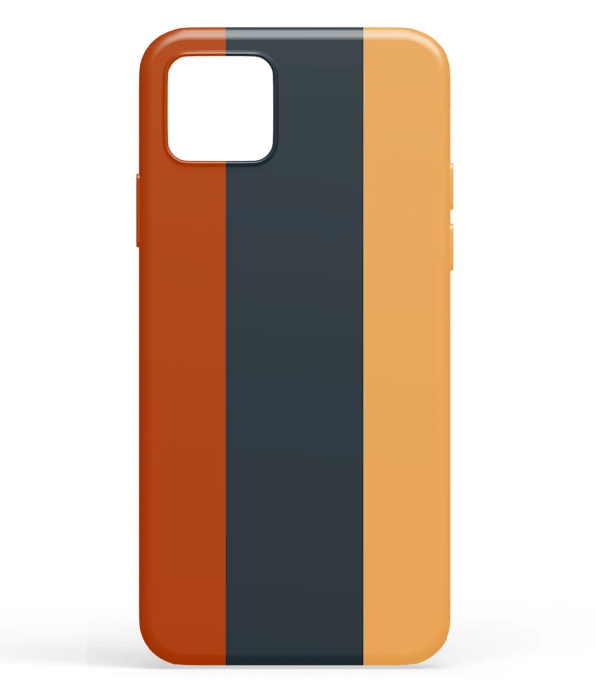 A front-on view of soft silicone phone case with a colorful design.