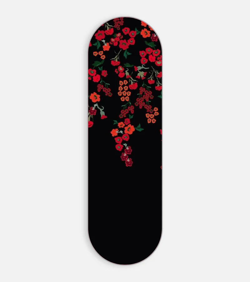 Mobile phone grip slider with a colorful design on a white background