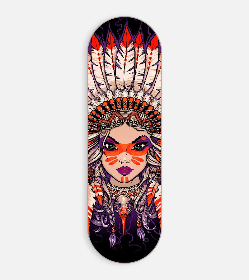 Mobile phone grip slider with a colorful design on a white background