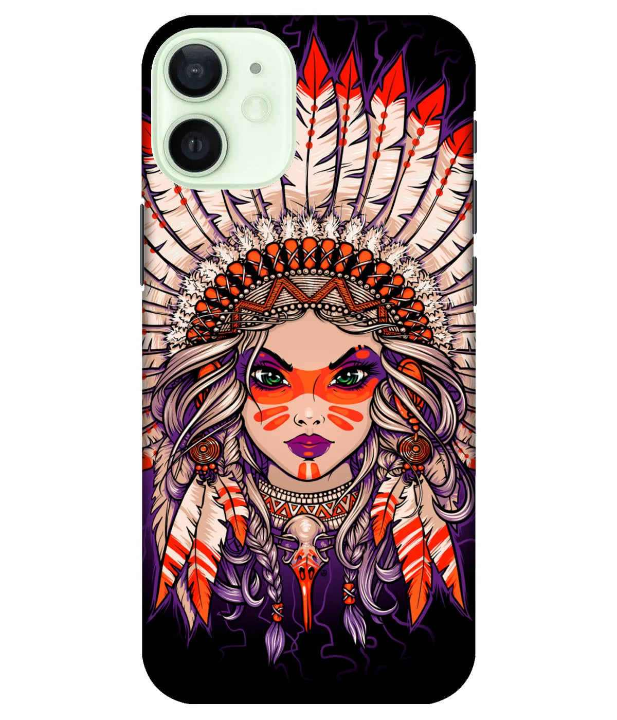 A product shot of a slim hard case with a colorful design.