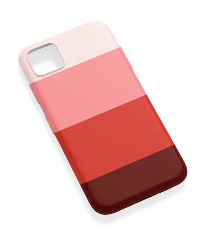 An angled view of a soft silicone case featuring a vibrant design.