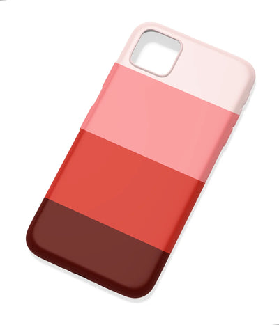 An angled view of a soft silicone case featuring a colorful design.