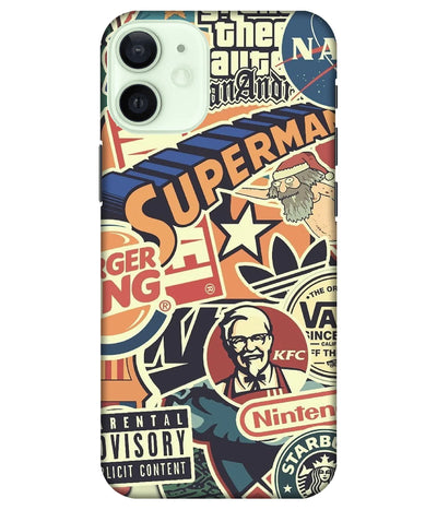 A product shot of a slim hard case with a colorful design.