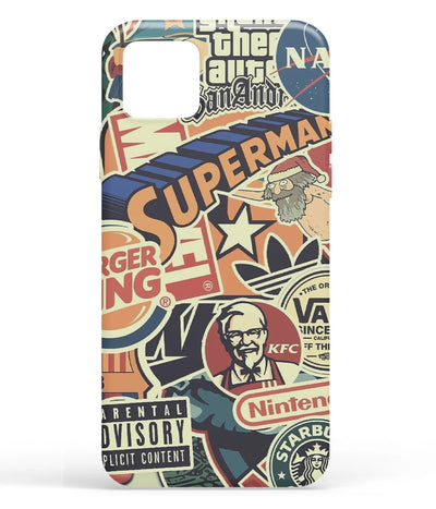 A front-on view of soft silicone phone case with a colorful design.