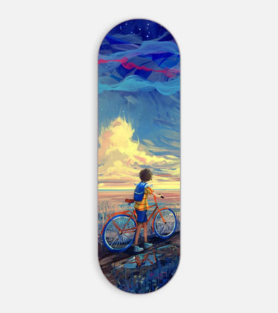 Mobile phone grip slider with a colorful design on a white background