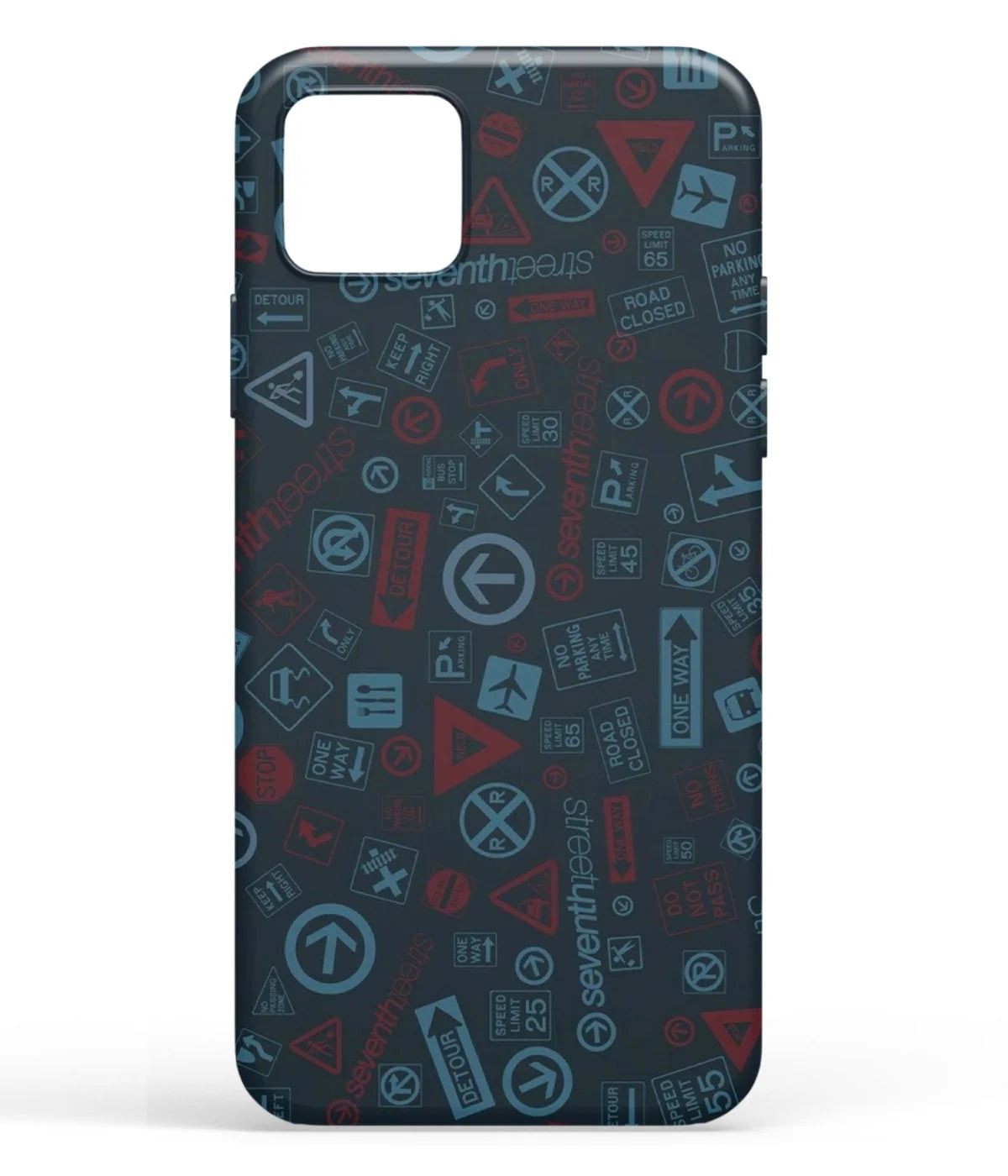 A front-on view of soft silicone phone case with a colorful design.