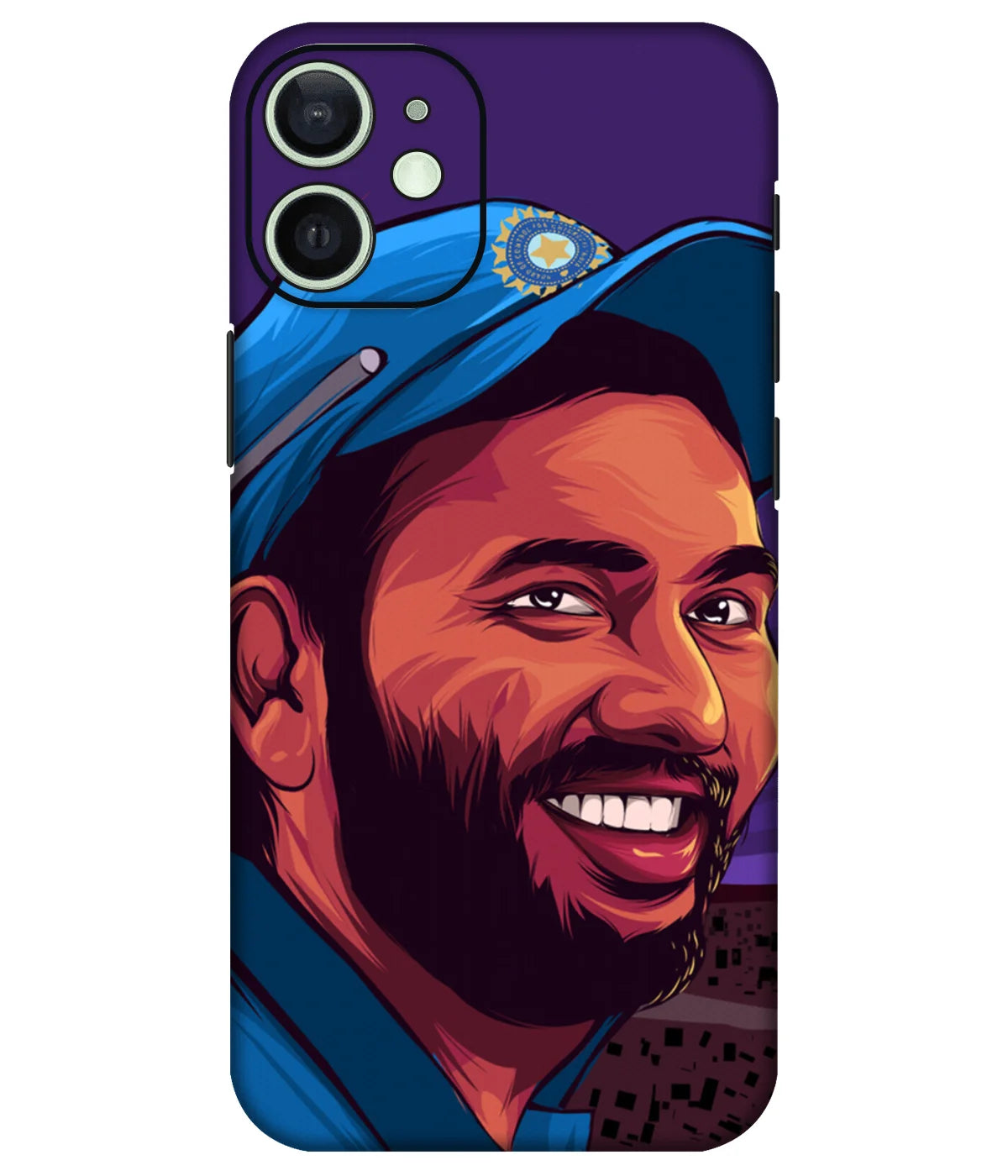 Image of a phone case featuring a mobile skin with a graphic design.