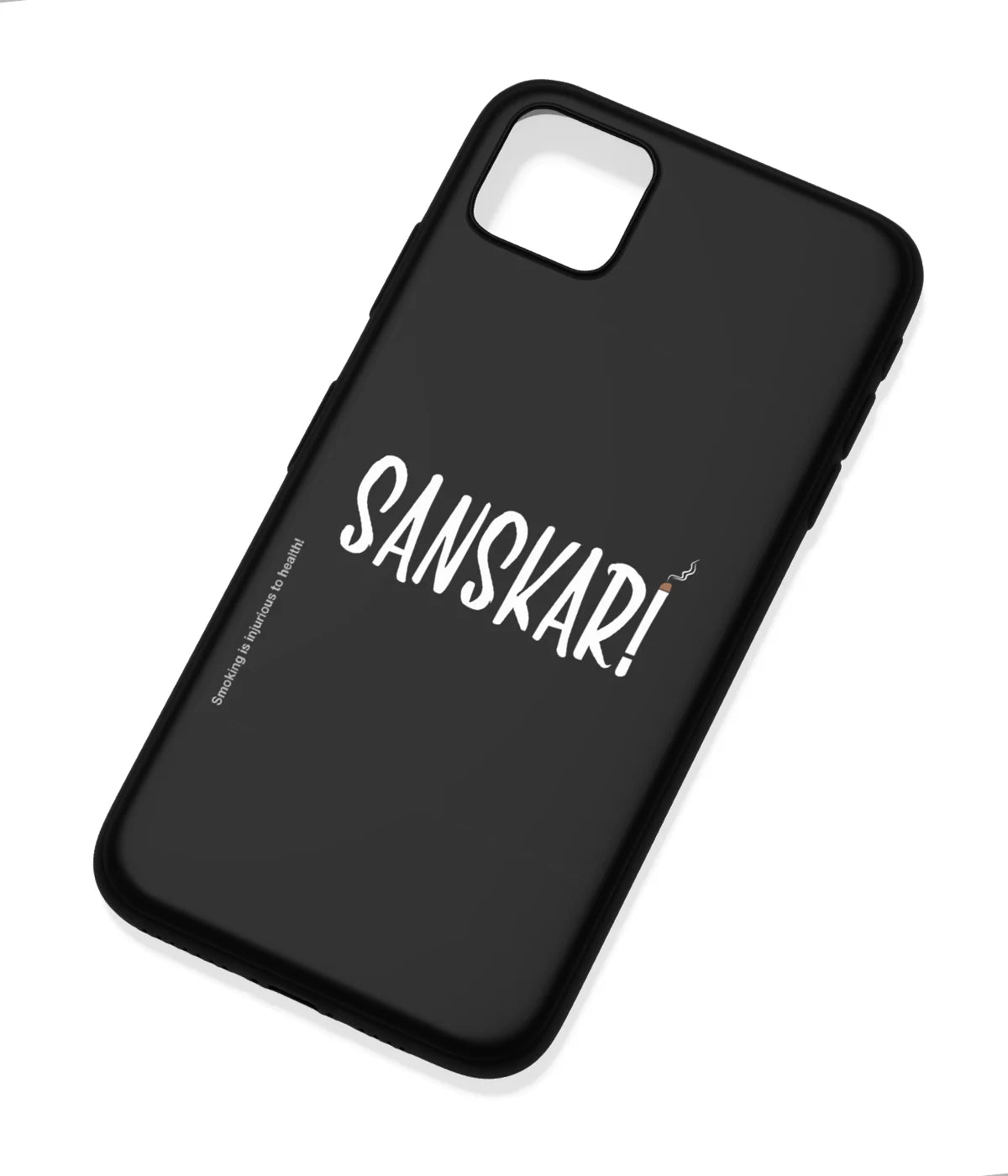 An angled view of a soft silicone case featuring a colorful design.