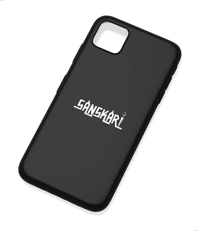 An angled view of a soft silicone case featuring a colorful design.