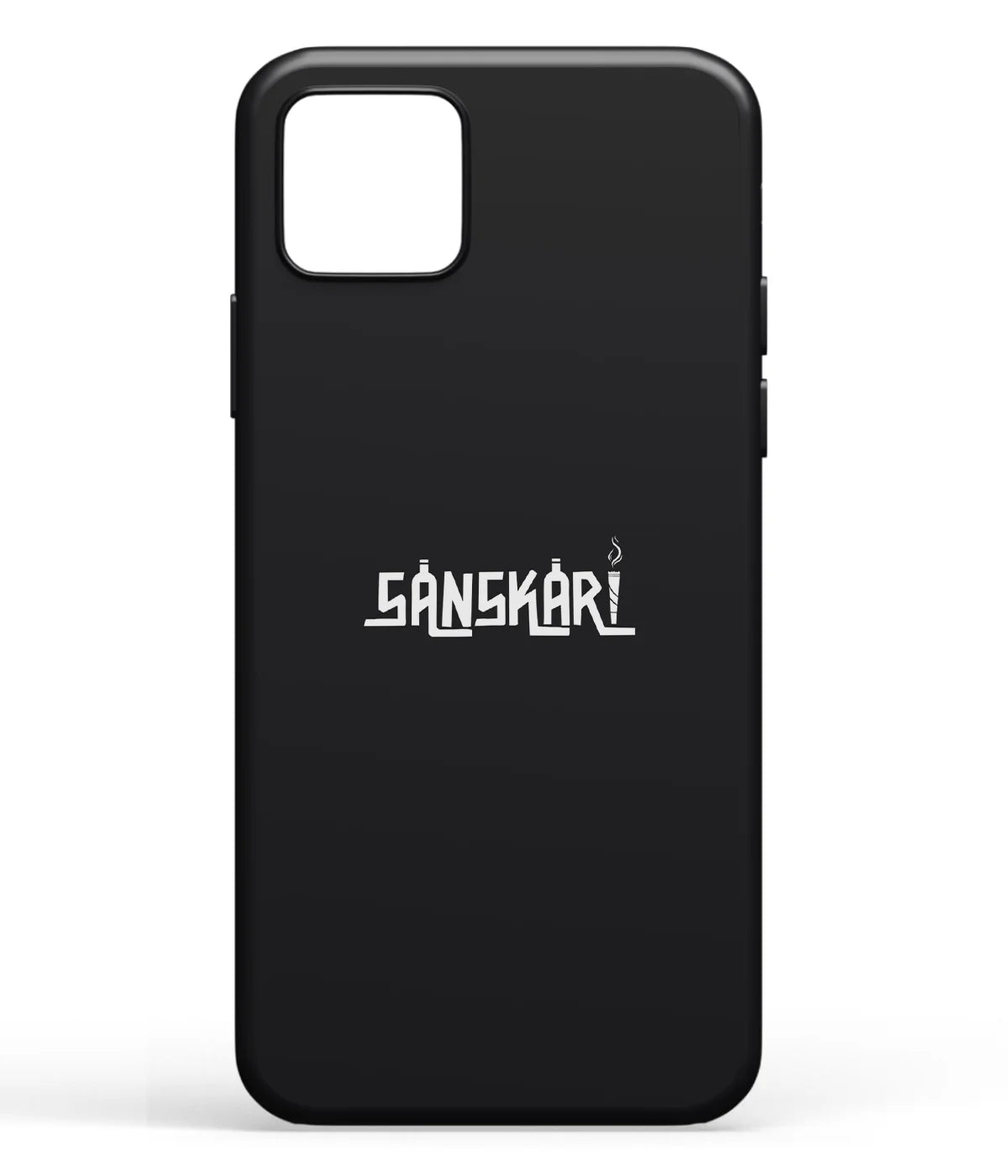 A front-on view of soft silicone phone case with a colorful design.
