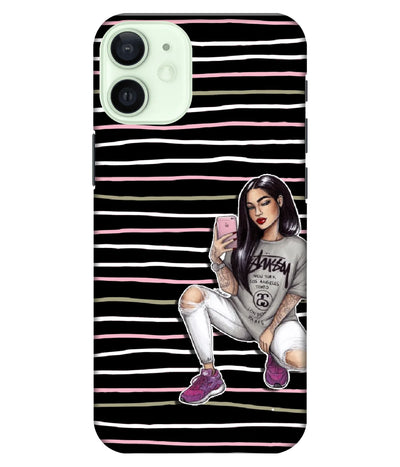 A product shot of a slim hard case with a colorful design.