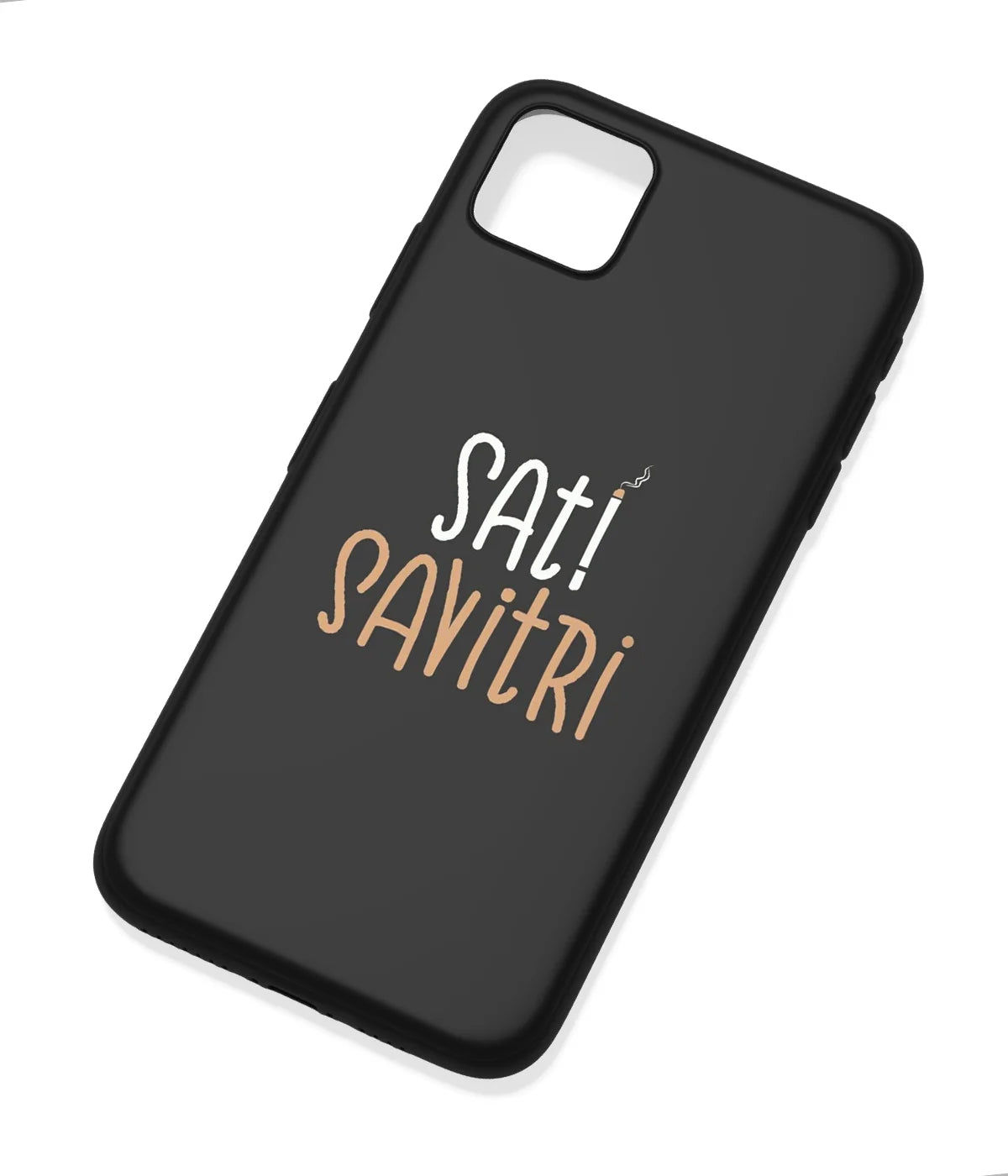 An angled view of a soft silicone case featuring a colorful design.