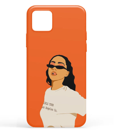 A front-on view of soft silicone phone case with a colorful design.