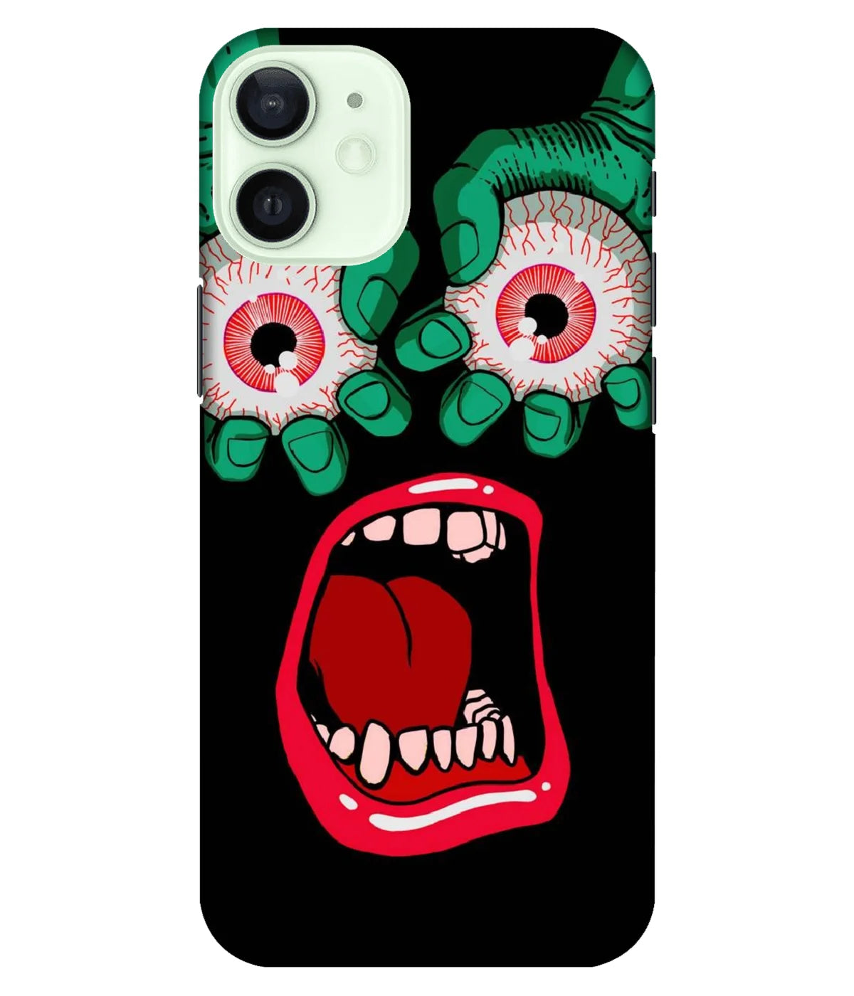 A product shot of a slim hard case with a colorful design.