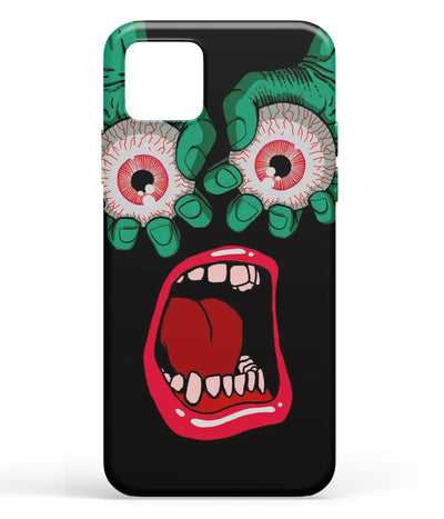 A front-on view of soft silicone phone case with a colorful design.