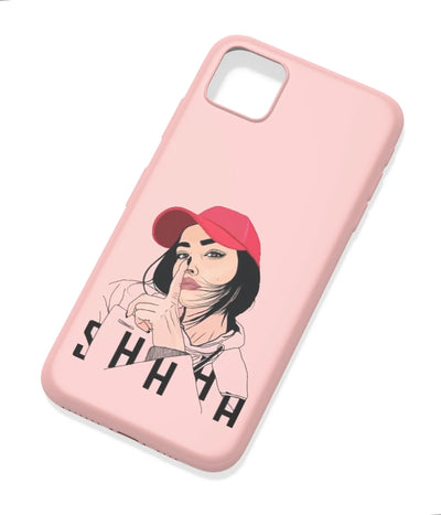 An angled view of a soft silicone case featuring a colorful design.