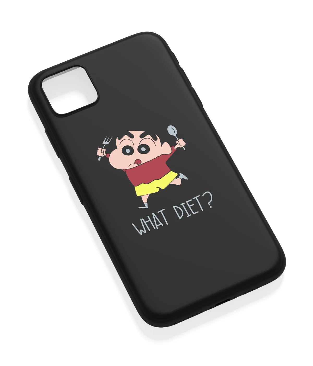 An angled view of a soft silicone case featuring a vibrant design.