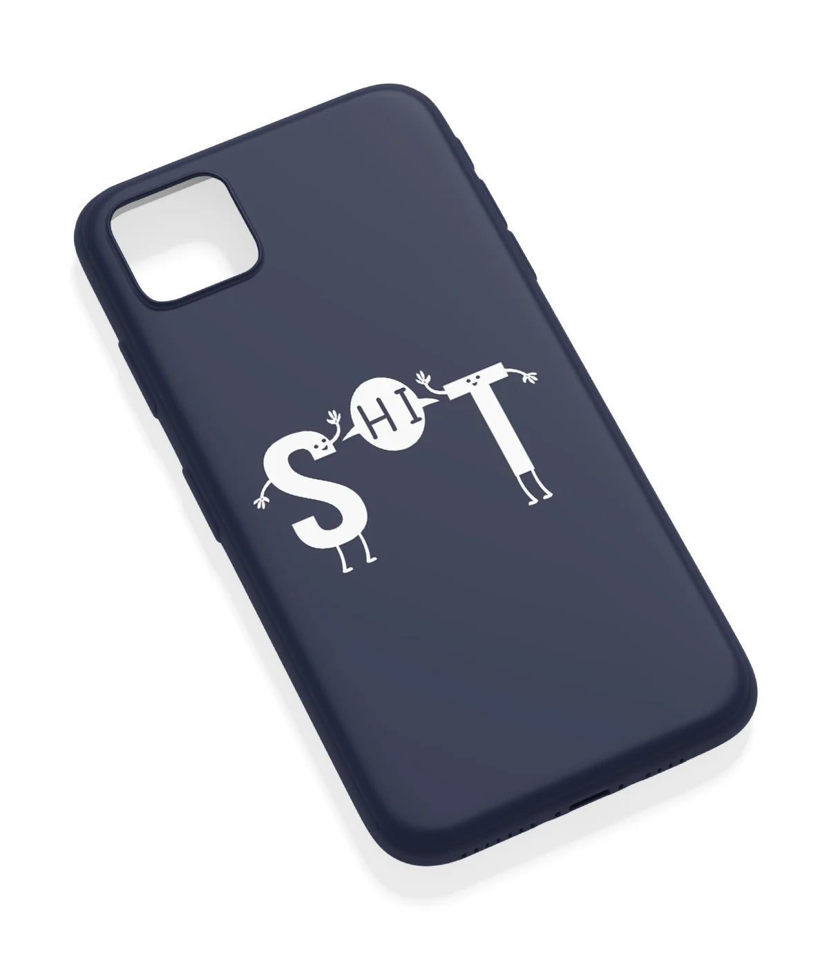 An angled view of a soft silicone case featuring a vibrant design.