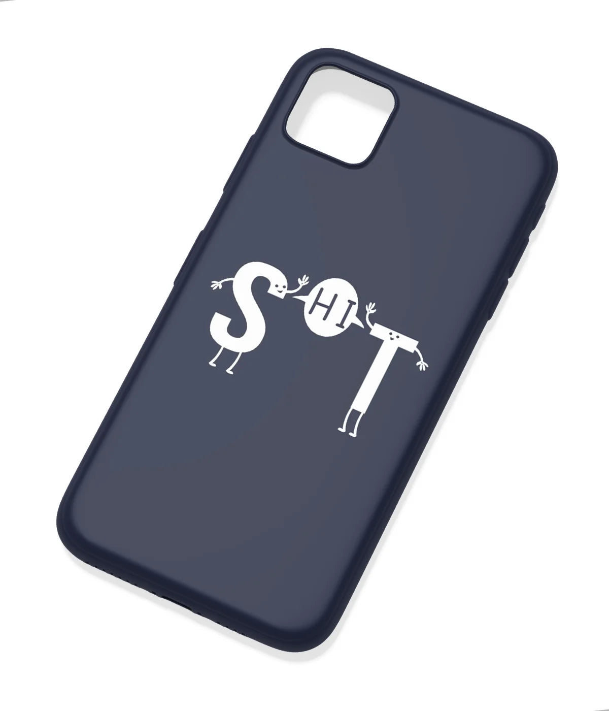 An angled view of a soft silicone case featuring a colorful design.