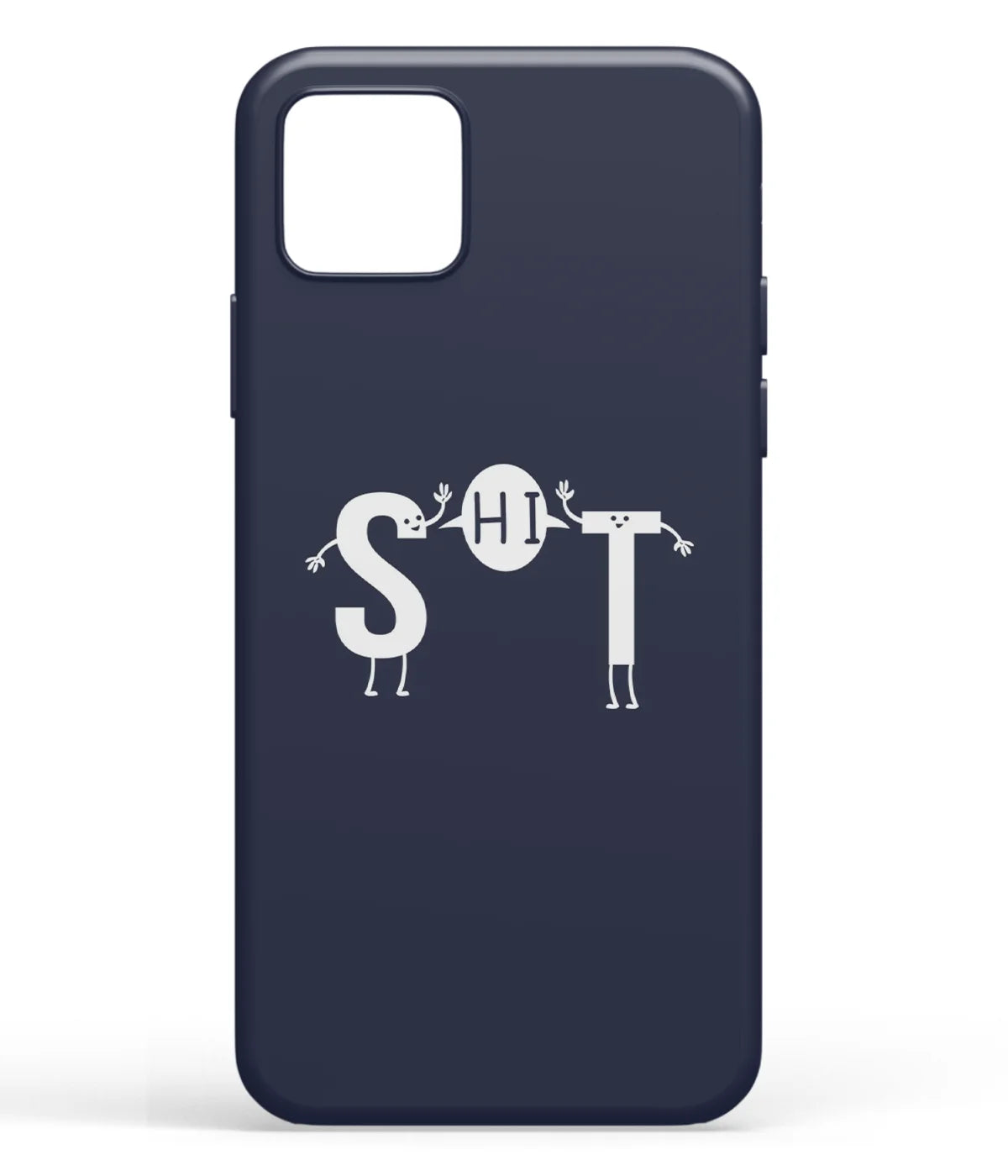A front-on view of soft silicone phone case with a colorful design.