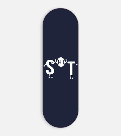 Mobile phone grip slider with a colorful design on a white background