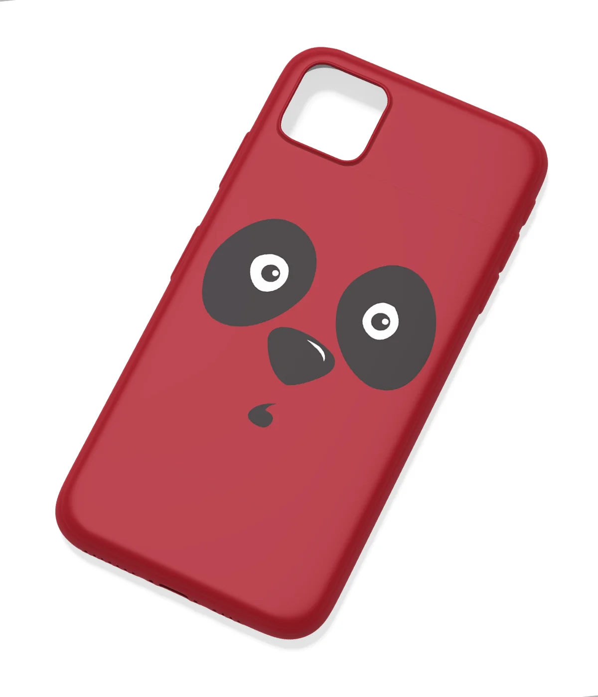 An angled view of a soft silicone case featuring a colorful design.