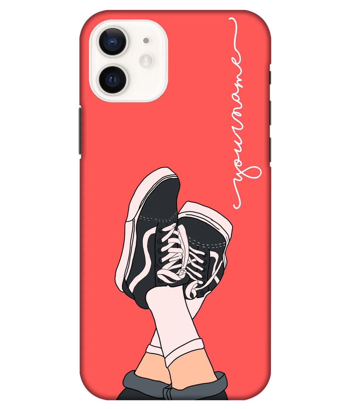 A product shot of a slim hard case with a customizable name.