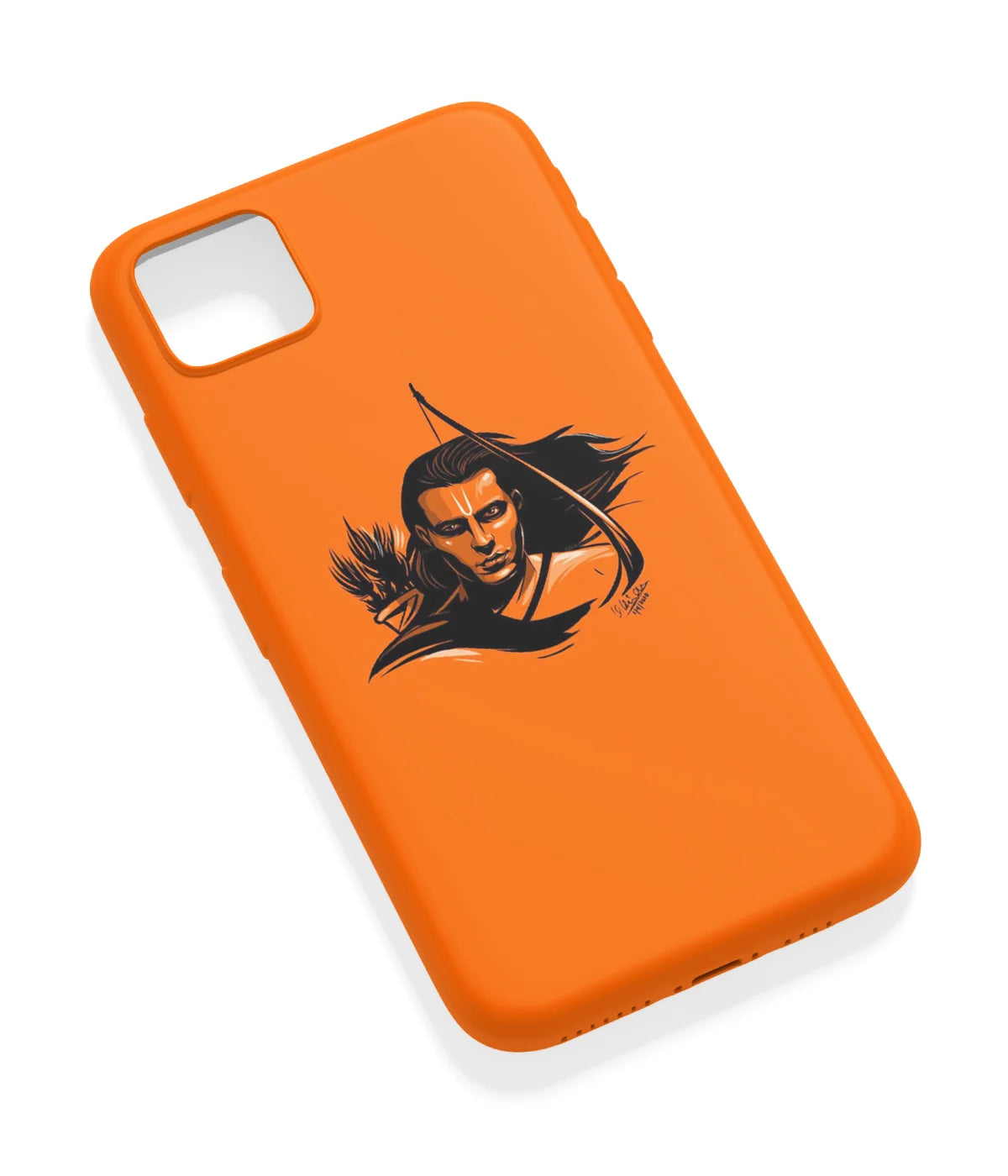 An angled view of a soft silicone case featuring a vibrant design.