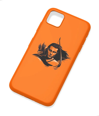 An angled view of a soft silicone case featuring a colorful design.