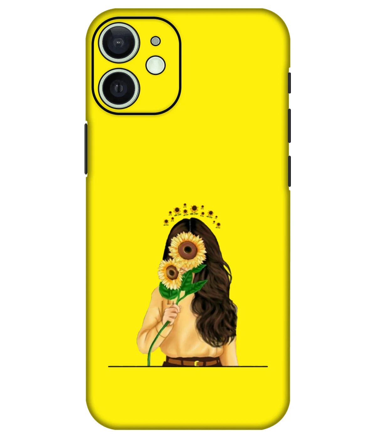 Image of a phone case featuring a mobile skin with a graphic design.